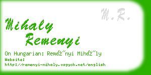 mihaly remenyi business card